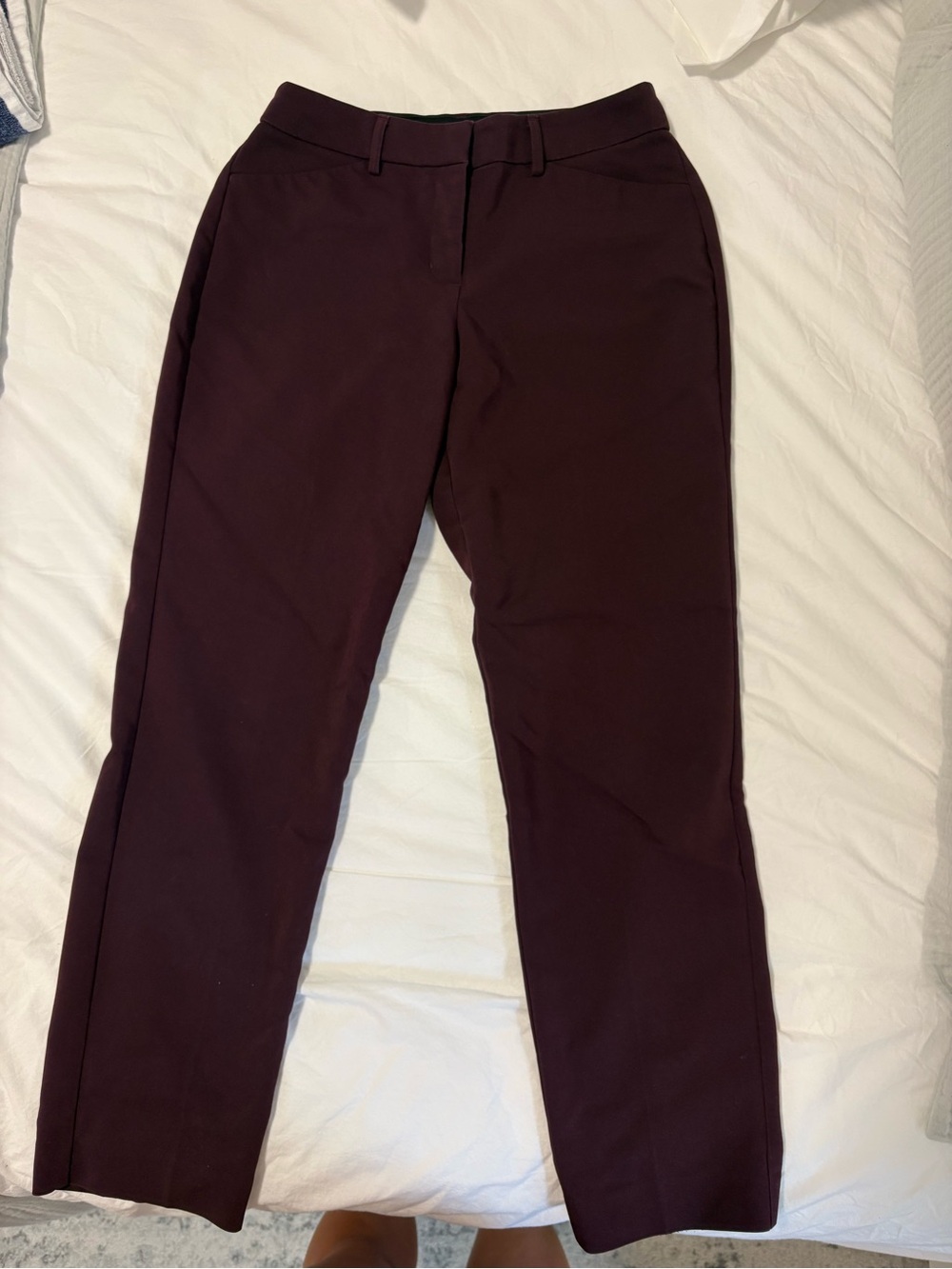 Express Women's Slim Publicist Ankle Pant in Deep Plum